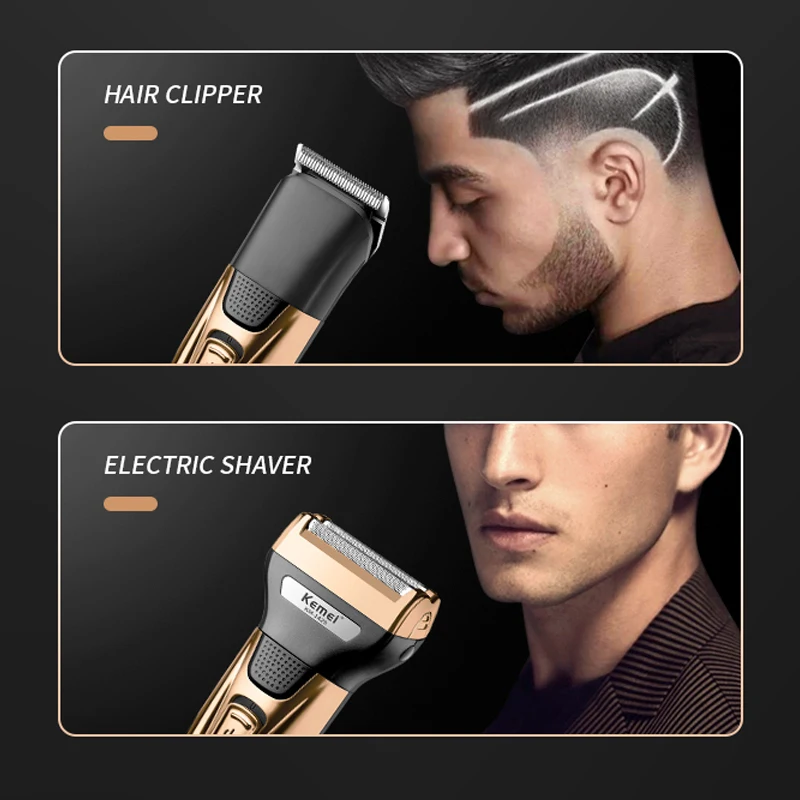 KEMEI Men's Electric Razor Waterproof Reciprocating Razor Cordless  Precision Beard Trimmer Twin Blade USB Rechargeable Grooming Razors,Shaving  & Hair