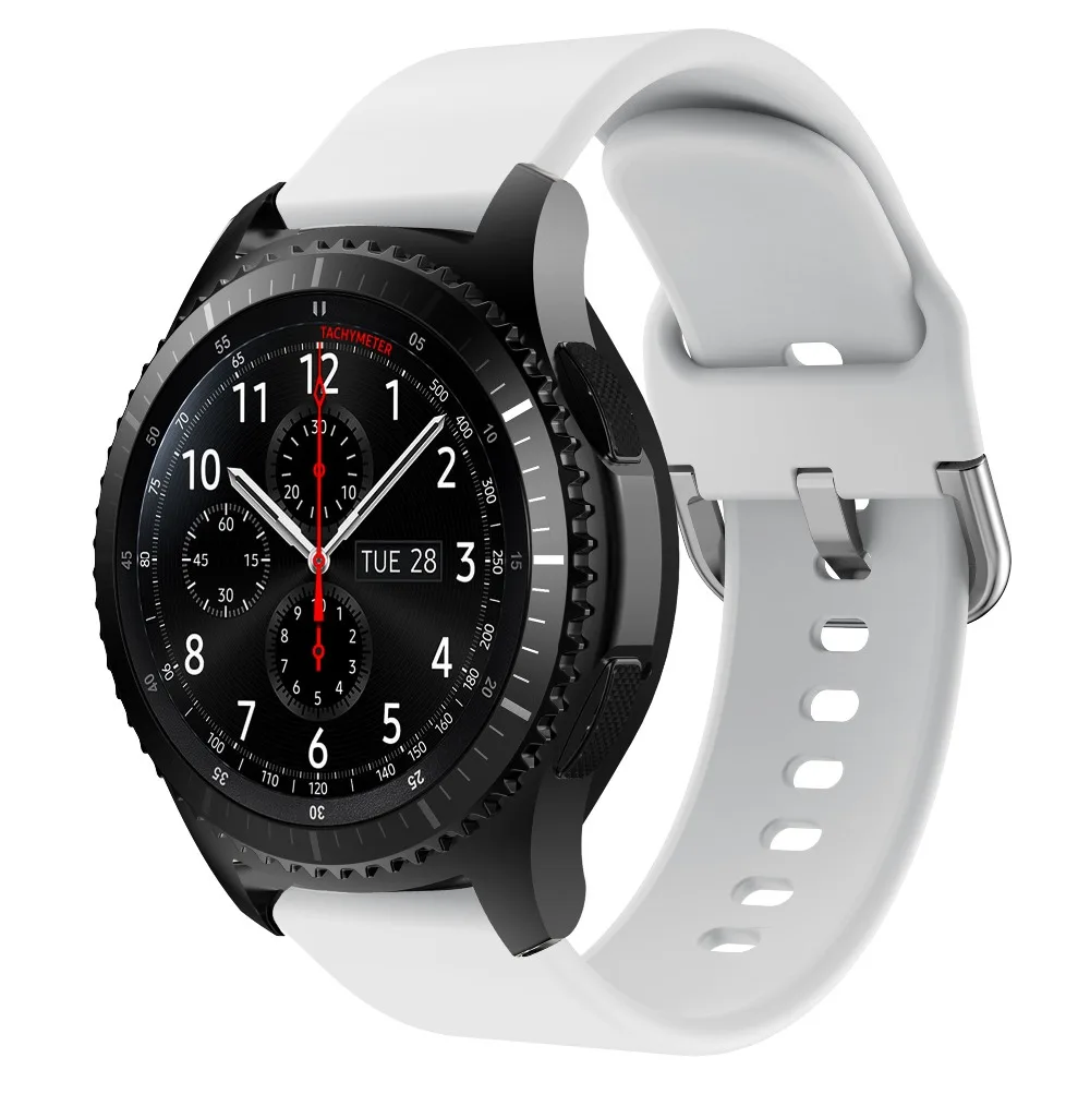 22 мм силиконовые Ремешки для наручных часов для samsung gear S3 смарт-ремешок для samsung Galaxy Watch 46 мм ремешок сменный Браслет