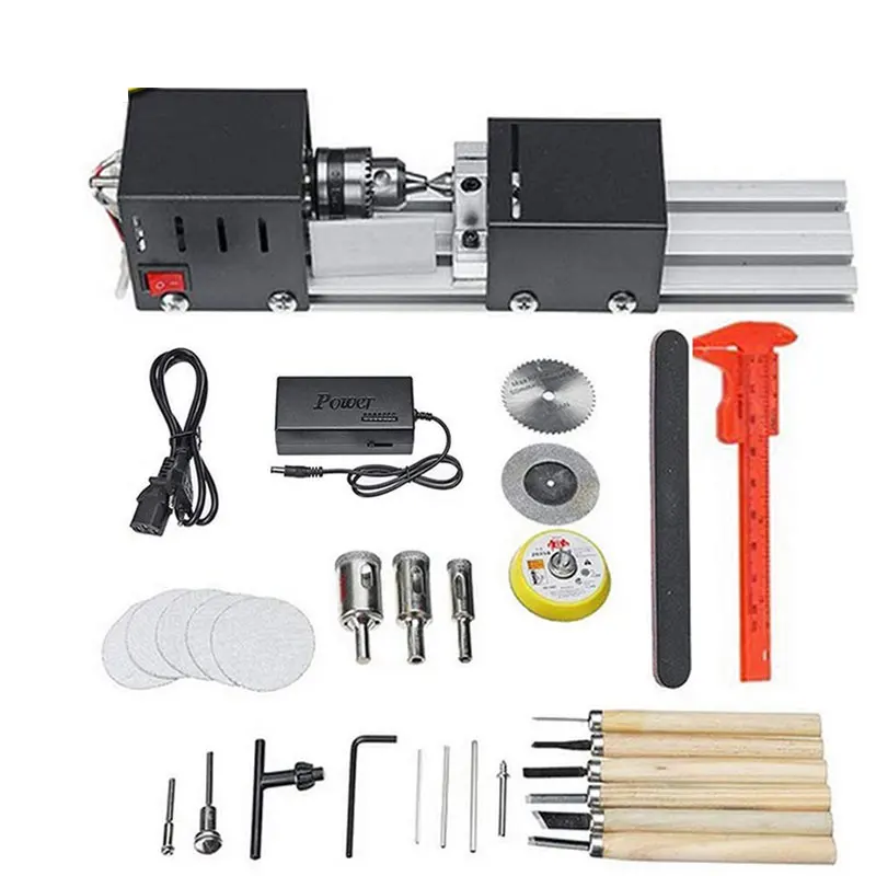 DIY Lathe Polishing Drill Rotary Tool 100W Mini Beads Machine Miniature Buddha Pearl Wood Working | Инструменты