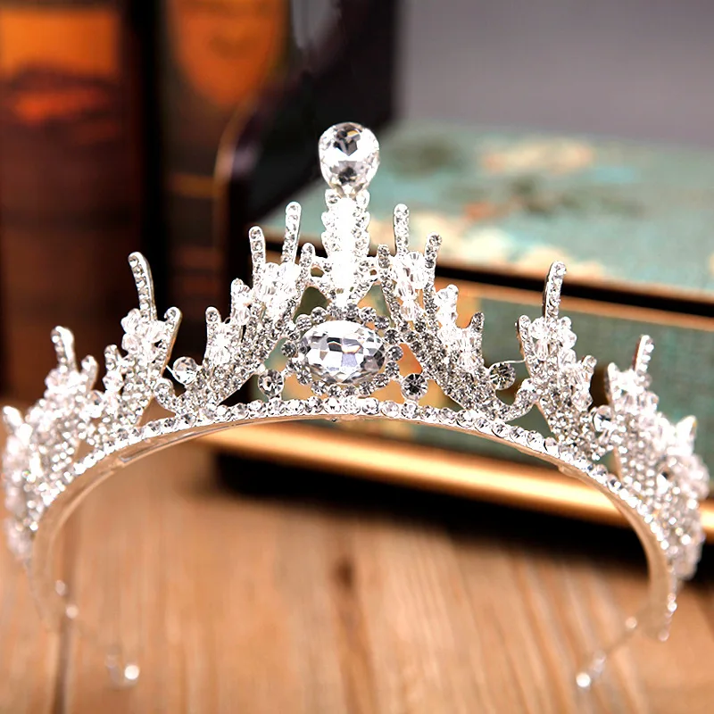 Bride Crown Korean Style Handmade Beaded Bracelet Crown Headdress Princess Marriage Crown Wedding Accessories
