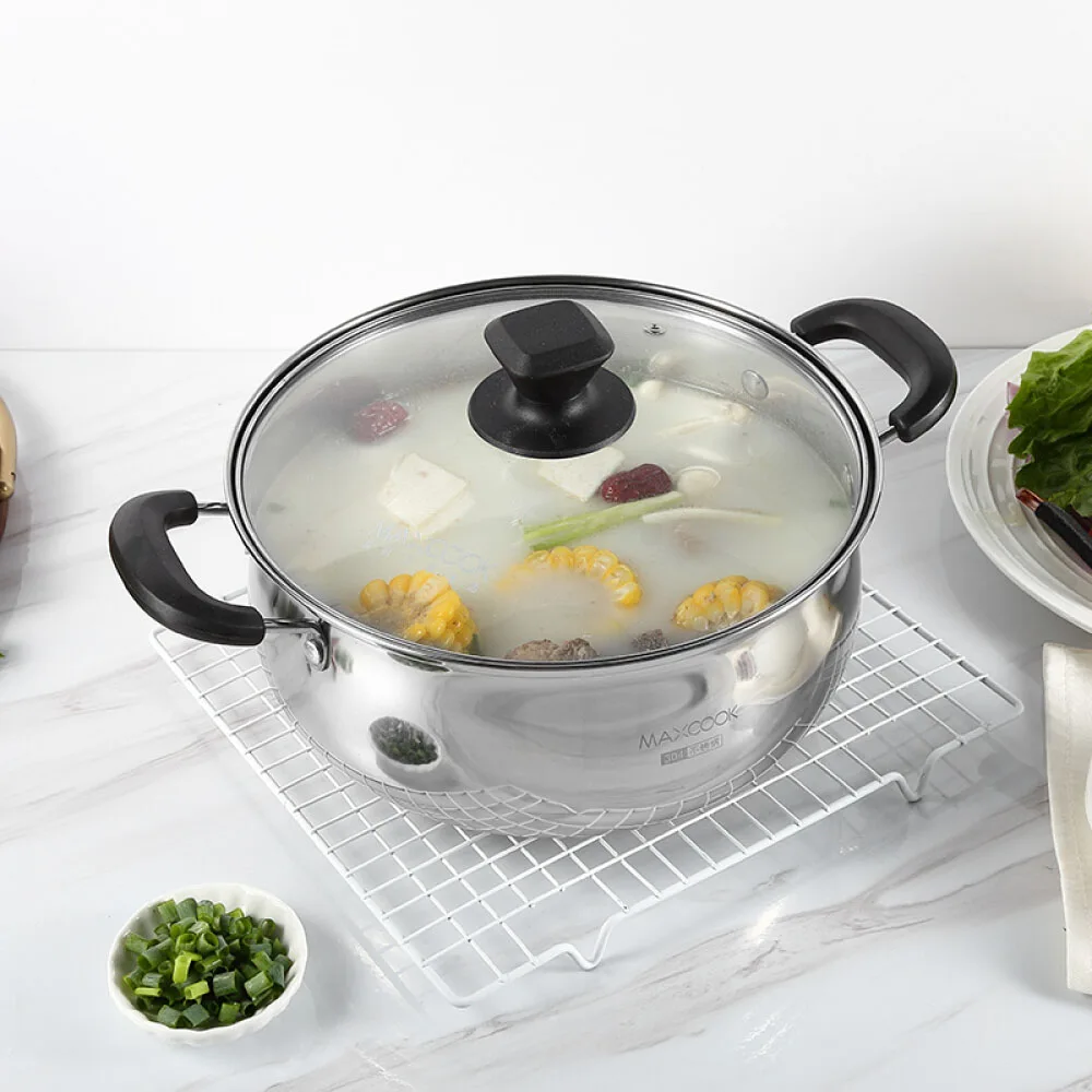 Food Grade Soup Boiler Durable Nonstick Covered Stockpot Pan Random Type