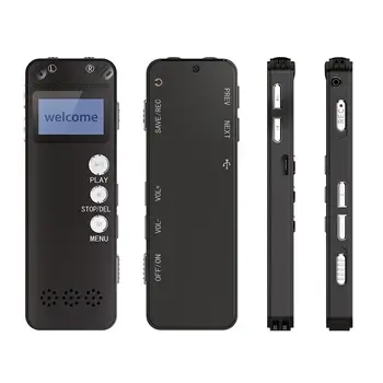 

8GB High Sensitivity Dual Microphone Multifunctional Rechargeable Digital Audio Recorder with MP3 Player