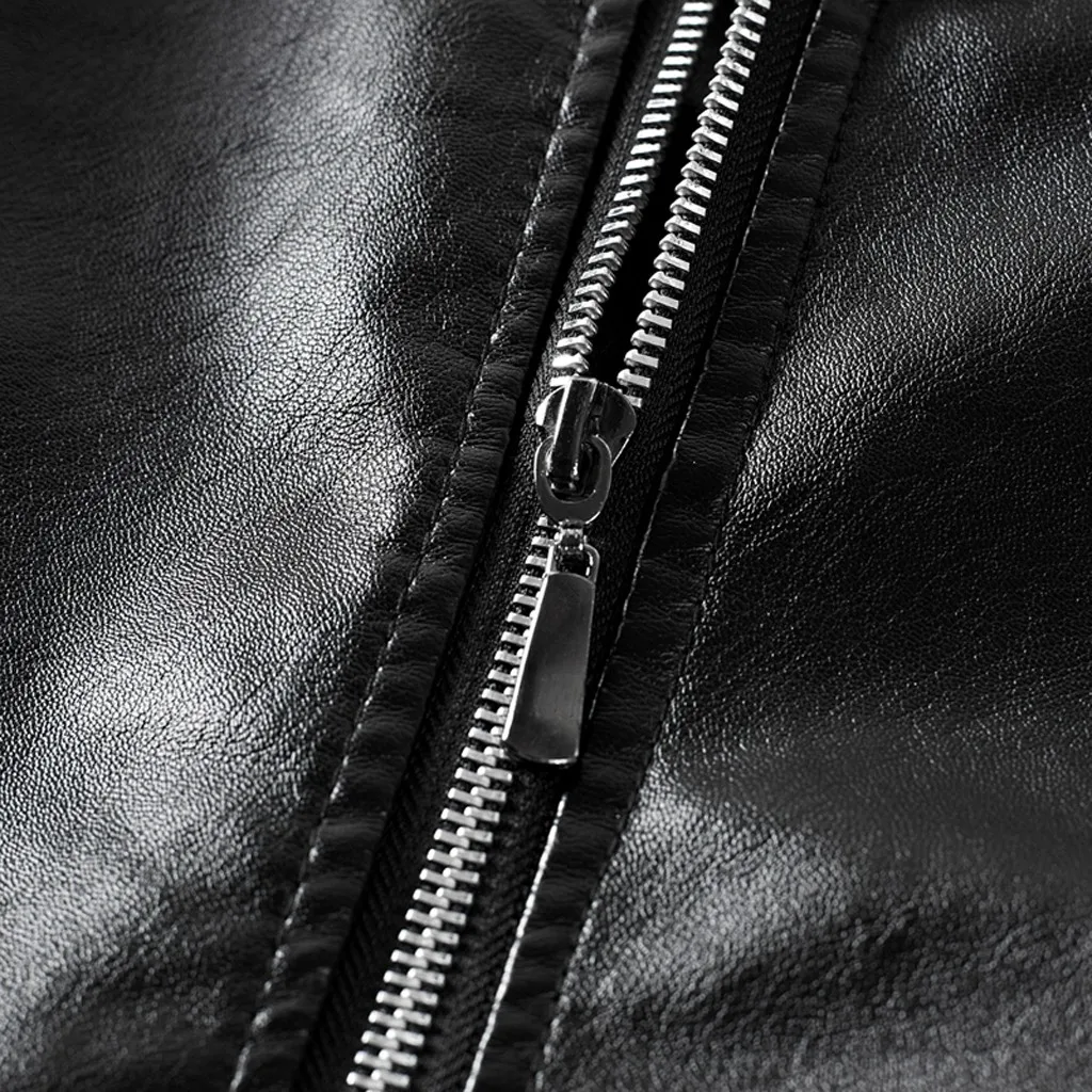 Мужская куртка из искусственной кожи пу, Мужская модная винтажная Мужская куртка, Байкерская мотоциклетная кожаная куртка на молнии, Мужская ветровка