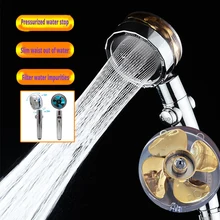 

Zhang Ji New Style Turbine Spiral Outlet Water Turbocharged Shower Head 360 Rotating High Pressure Handheld Shower Nozzle