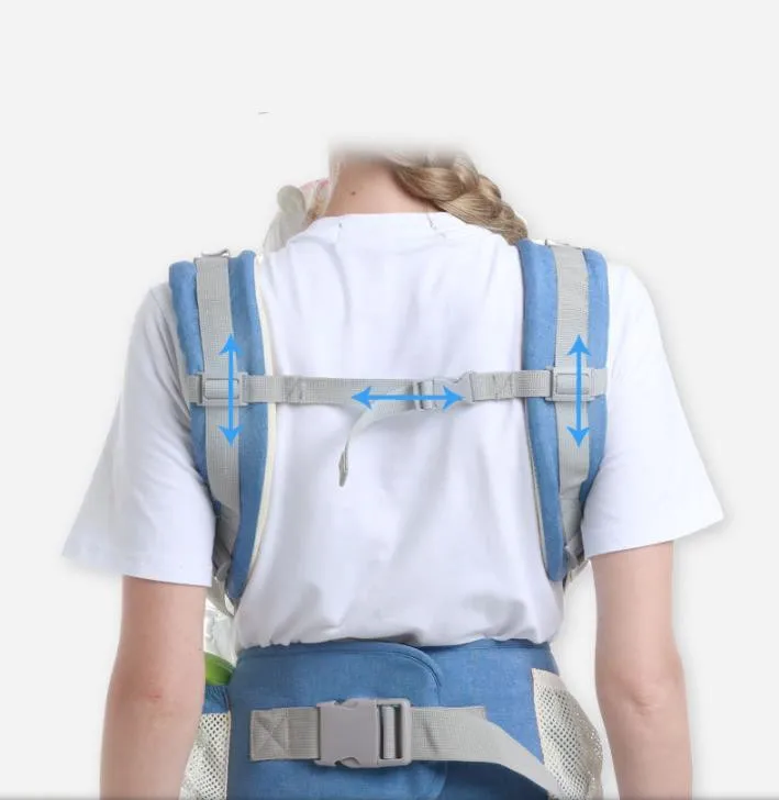 Breathable Baby Carrier Infant Baby Hipseat Sling Front Facing Kangaroo Ergonomic Baby Wrap Carrier Backpack for All Seasons