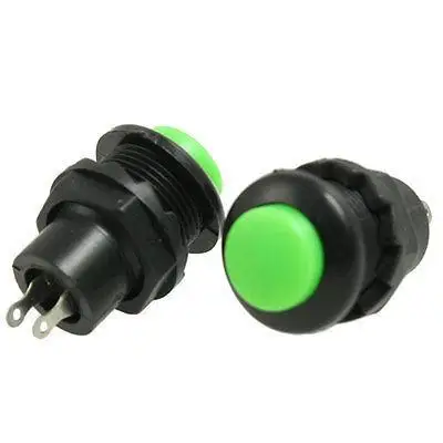 

3 x Green Round Cap AC 3A/125V 1A/250V NO SPST Momentary Push Button Switch