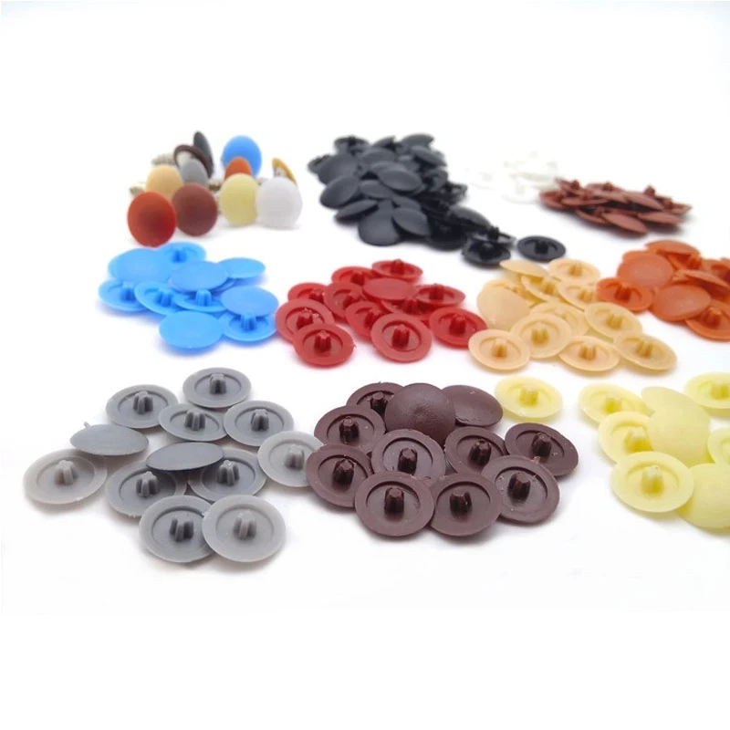 200PCS Colorful Hinged Plastic Screw Cover Fold Snap Cap Button Home Decor Nail Holes Hide Beautify Countersunk | Обустройство дома