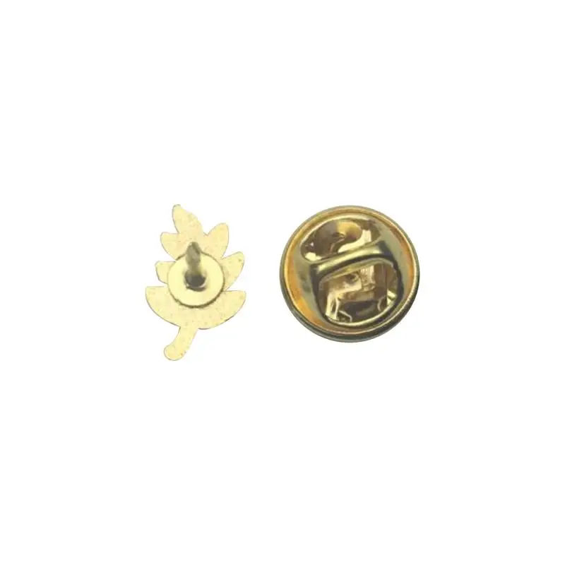 Spille massoniche spilla foglia d'oro distintivi regalo con frizione a farfalla, 12mm