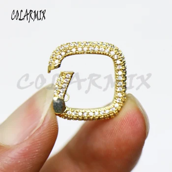 

6 pieces Square shape Spring Clasp pendants accessories carabiner pendants accessories for jewelry makings 50951