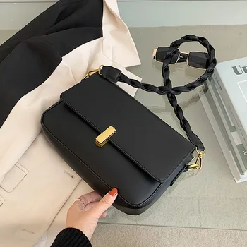 

2020 autumn and winter new trendy fashion all-match messenger bag ladies one-shoulder small square bag simple texture female bag
