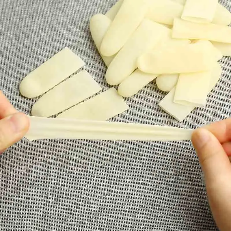 100pcs Fingertips Gloves Latex Rubber Finger Covers Protective Antislip Anti-static Protector New FKU66