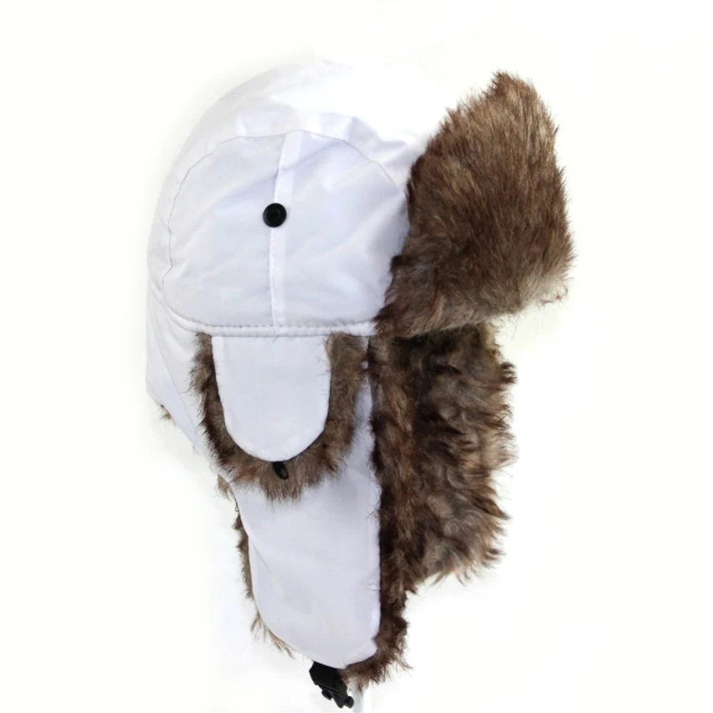 fur bomber hat mens 2022 Winter Hat Trapper Russian Trooper Earflap Hat Winter Keep Warm Ski Hat Men Women New Faux Fur Bomber Hats carhartt bomber hat