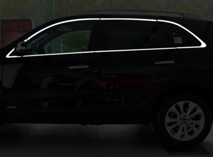 Нержавеющая сталь окна автомобиля планки для kia sorento 2009 2010 2011 2012 2013 - Цвет: 12 pcs trims