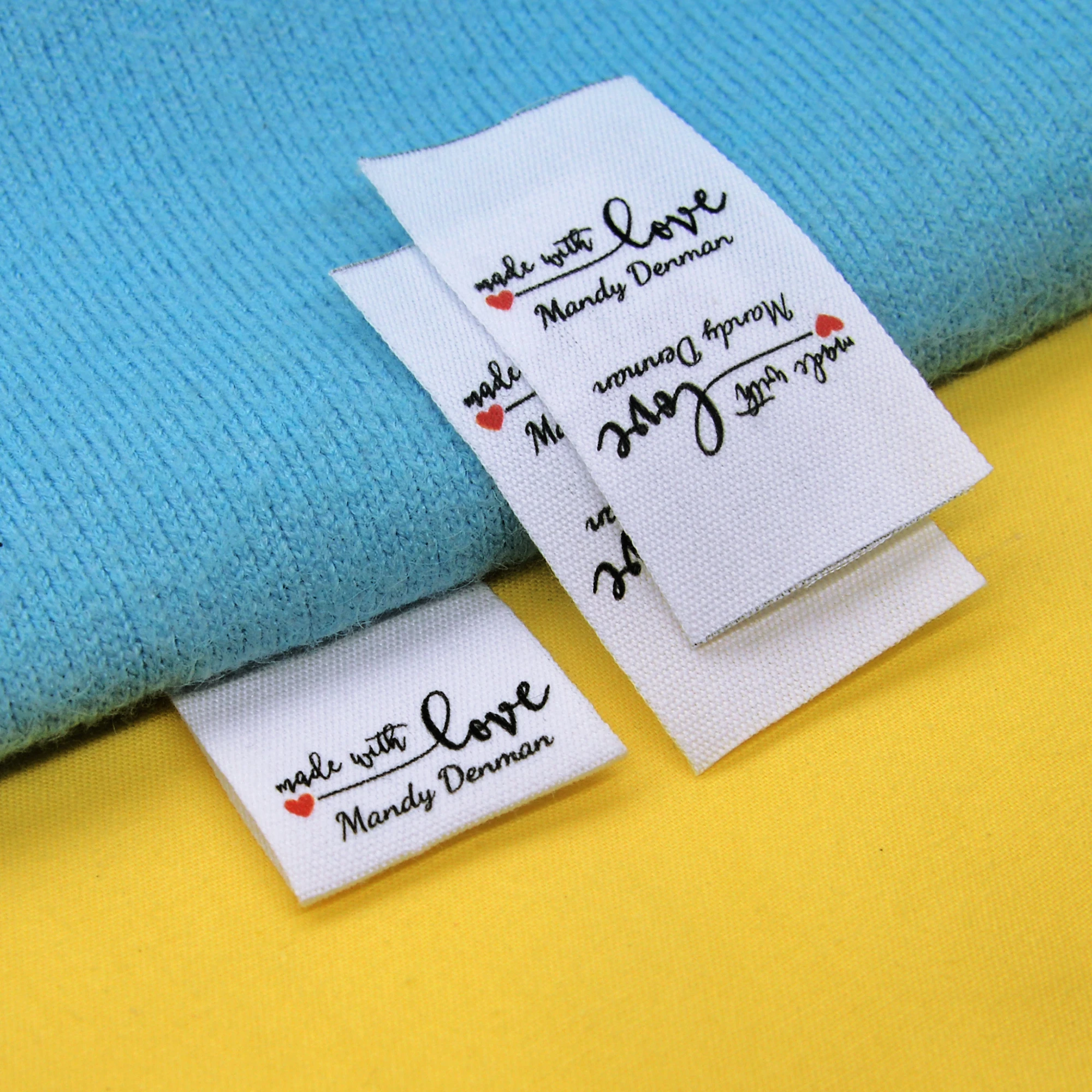 Custom Naaien Label, Vouw, Aangepaste Kleding Labels Stof Naam Tags, Logo Of Tekst, katoen Lint