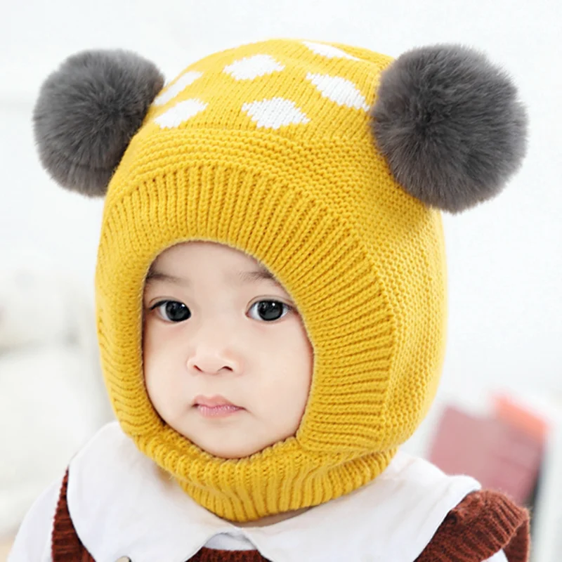 Baby hat Autumn and Winter Boy's woolen hat Korean version baby knitted hat
