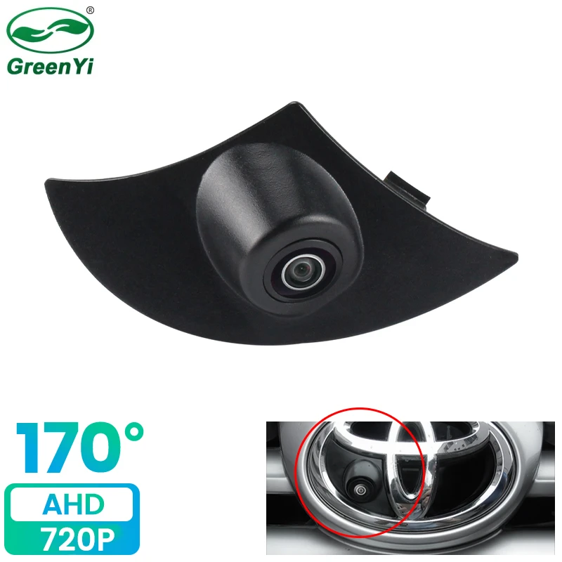 GreenYi 170° Fisheye Lens AHD 720P Night Vision Car Front View Camera For Toyota Corolla Front Logo Mark HD Camera back up camera for truck