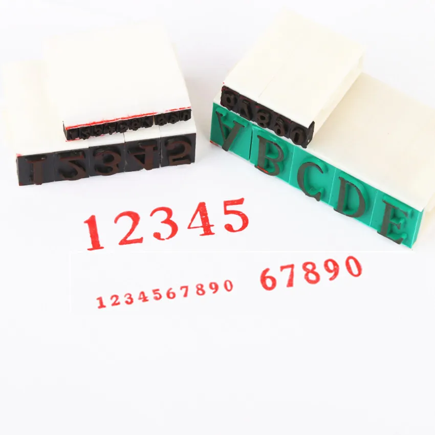 Adjustable Removable Movable Seal Stamp Printing by Hand Numbers Combination 0-9 Plastic Stamped Clearly 1 set | Канцтовары для