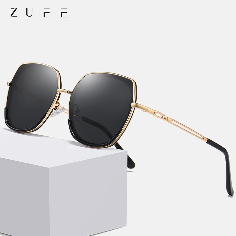 

ZUEE Women Polygon Sunglasses Square Fashion Polarized Sunglasses Gradient Lens Driving Retro Glasses Brand Design UV400 AE0817
