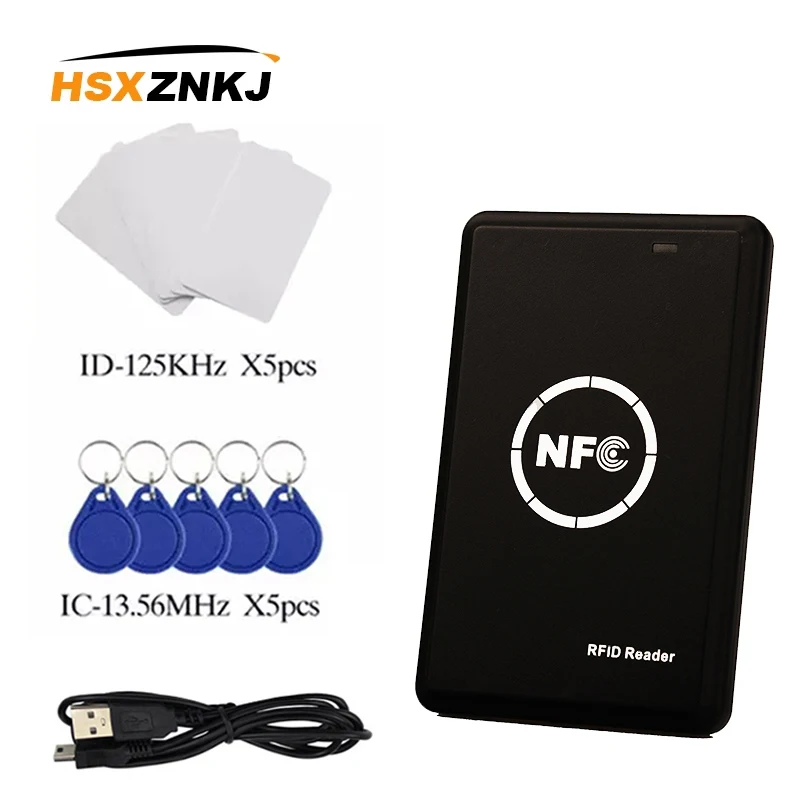 NFC копировальный Дубликатор 125 кГц брелок RFID смарт-кардридер запись 13 56 МГц