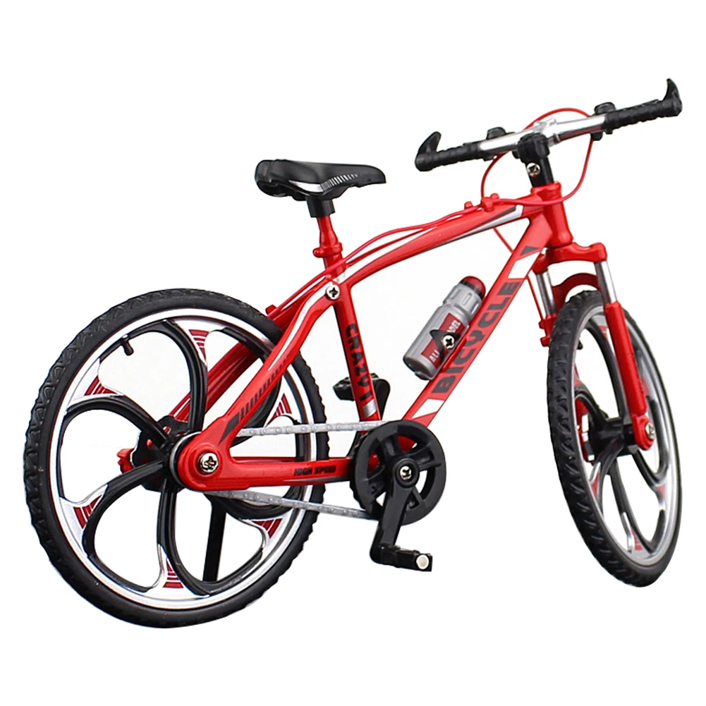 1:10 гостиная детская игрушка ремесла гоночный Мальчики орнамент велосипед Модель аксессуары литой велосипед коллекции миниатюрный палец - Цвет: Красный