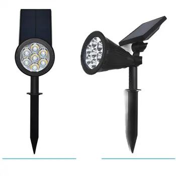 

7 Led Solar Light Inserted Lawn Lamp Color Change Can Be Fixed Outdoor Landscape Spotlight Garden Courtyard Wall Lamp