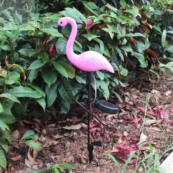 

Solar Powered Flamingo Stake LED Light Waterproof Pathway Garden Lawn Yard Lamp Garden Pile Landscape Lamp Outdoor Lighting