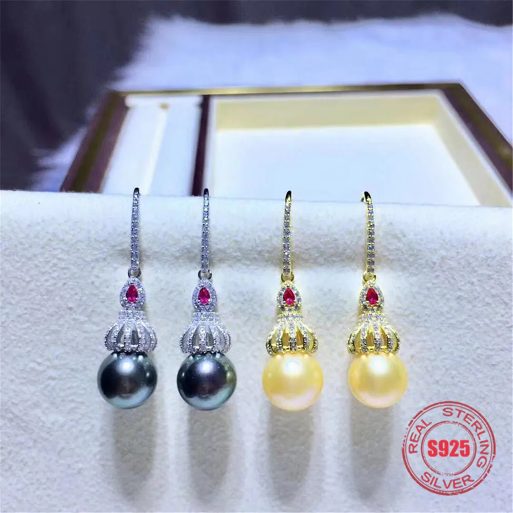 

Classic Style Stud Earrings Pearl Fittings DIY Handmade Craft S925 Sterling Silver Accessory Earrings Findings