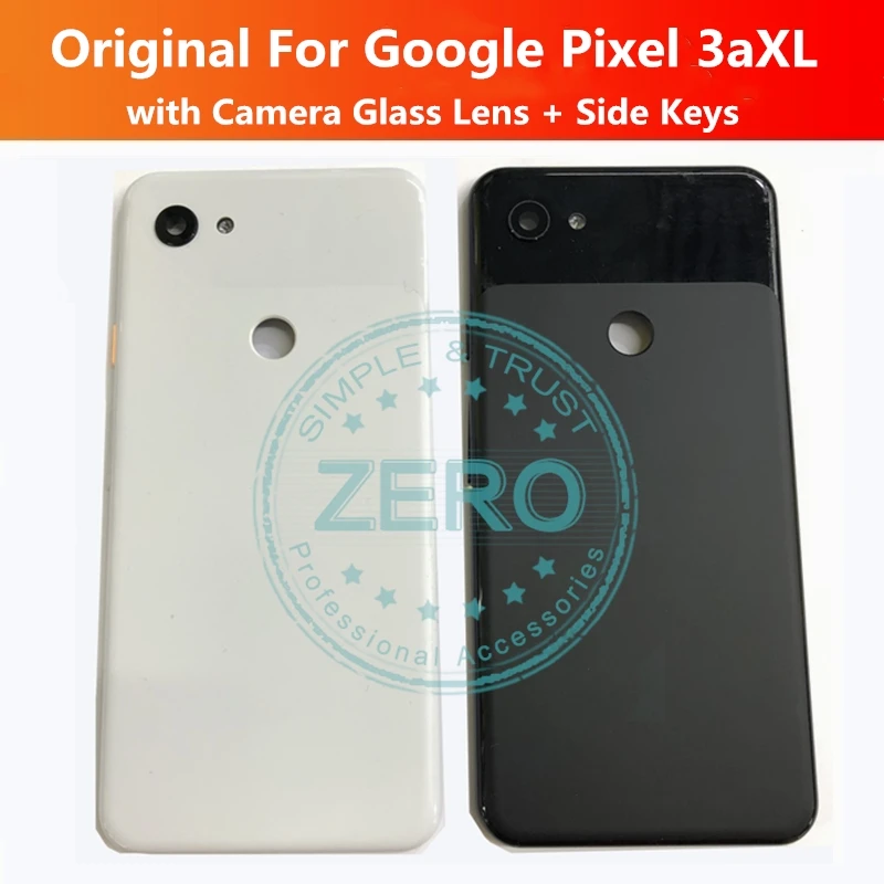 Для Google Pixel 3a XL задняя крышка батарейного отсека+ стеклянный объектив камеры+ боковые клавиши для 3aXL задний корпус сменный части