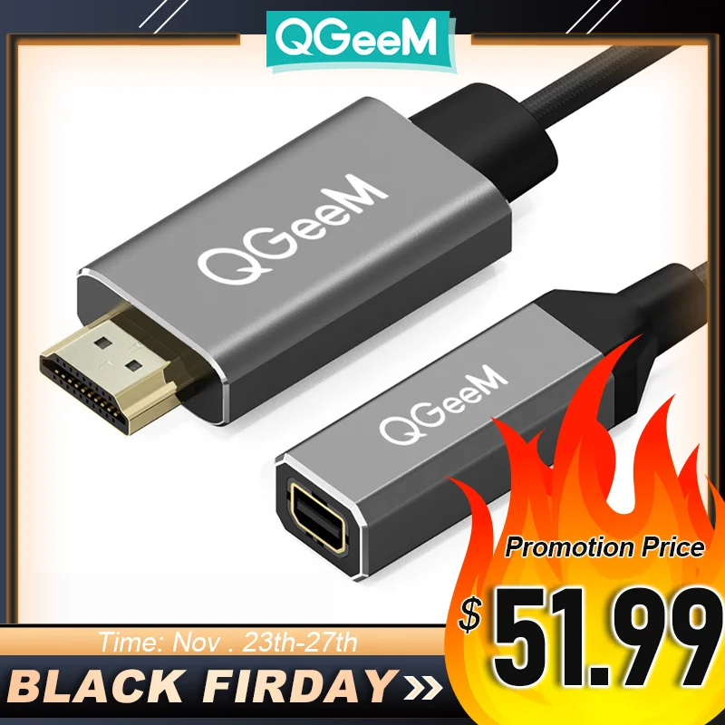 QGeeM HDMI to Mini DisplayPort Converter Adapter