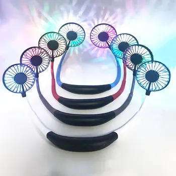 

Portable sports fan creative hanging neck carrying neck outdoor wearable lazy fan Hanging neck 4th generation sports fan