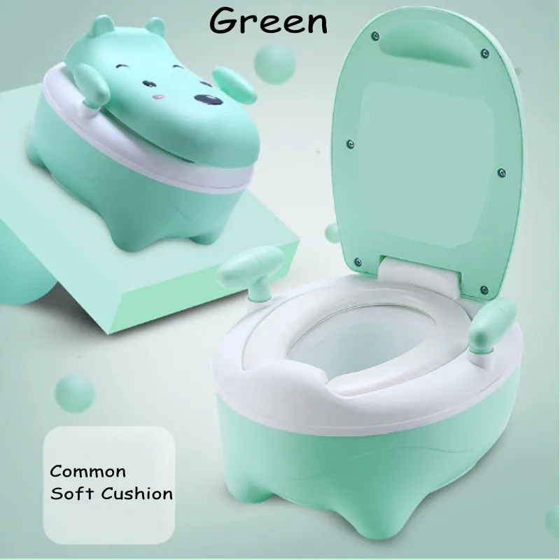 Green Common Soft Карамельный цвет, детское сиденье для унитаза, модное большое Детское сиденье для унитаза, учебный горшок, писсуары, стиль ящика, легко чистить - Цвет: Green Common Soft