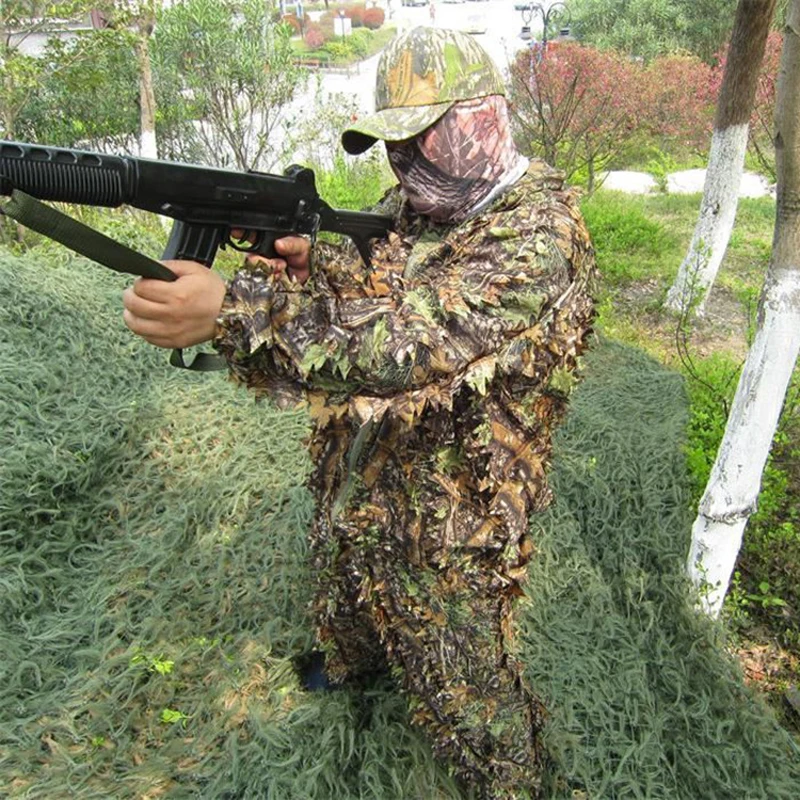 3D Leaf Hunting Ghillie Suits Camouflage Hunting Clothes Watching Birds Suit Hunter Shooting Clothes Sniper Camuflaje Clothing 3D Leaf Hunting Ghillie Suits Camouflage Hunting Clothes Watching Birds Suit Hunter Shooting Clothes Sniper Camuflaje Clothing