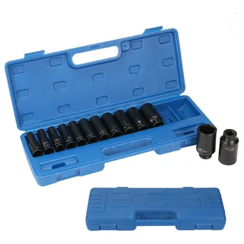 

Toolbox 13pcs Set of Nut Impact Socket Wrench Repair Tool Auto Repair Nut