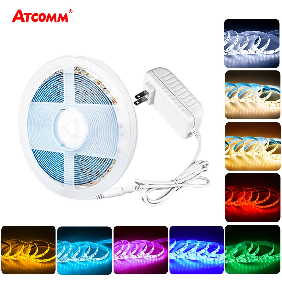 

5m 200 lm LED Strip Light 600 LEDs SMD 2835 9 Colors Ultra Bright Backlight Kitchen Cabinet Bedroom TV Lighting White/Ice Blue