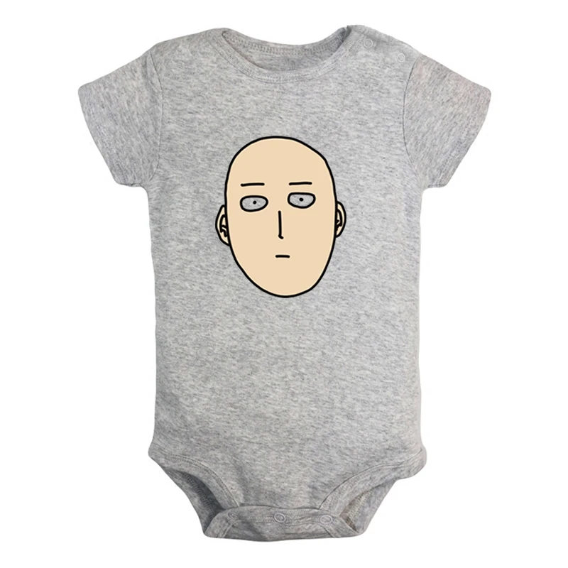 Костюмы для новорожденных мальчиков и девочек с героями аниме «ONE PUNCH MAN Saitama teacher»; комбинезон с принтом; боди для младенцев; хлопковые комплекты - Цвет: JcBaby657GD