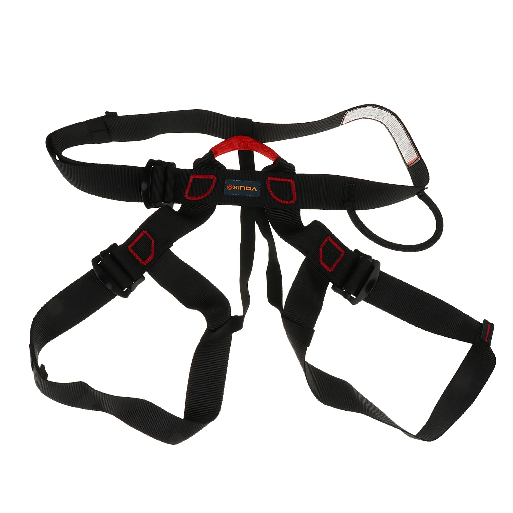 Tree Arborist Rappelling Climbing Protection Harness Seat Safety Sitting Bust Belt Black