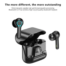 

Wireless Earphone Flip Type Earbuds Bluetooth 5.2 Phone Holder Touch Control Noise Canceling with Mic Gamer Auto Pair HiFi Bass