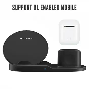 

3 In 1 Qi Wireless Charger Dock Station Fast Charging For IPhone 11 11 Pro XR XS Max 8 For Apple Watch 2 3 4 5 For AirPods Pro