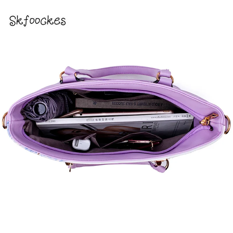Skfoockes 2020 новые модные женские сумки с принтом через плечо кошельками и 6 шт.|Сумки