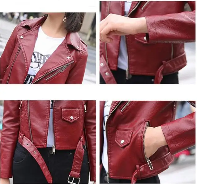 PU Women's Riverdale Leather Jacket Fashion Motorcycle Jacket Short Southside Serpents Artificial Leather Motorcycle Coat