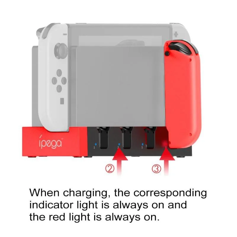  Charging Dock 4 Slots Console Gamepads Charger Station Stand Base For Nintendo Switch Joycon Contro