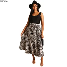 Новинка года; Сезон Зима; Женская Осенняя плиссированная юбка с леопардовым принтом и высокой талией до середины икры; винтажная Классическая плиссированная юбка; GL3826L