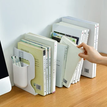 

Student Desktop Book Holder Office Stationery Organizer Simple Style Metal Bookends Book Holder Retractable Bookshelf