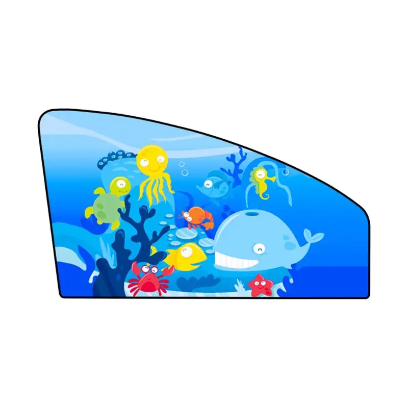 Universal Car Sun Shade Cartoon Children Window Sunshade Cover Magnetic Curtain