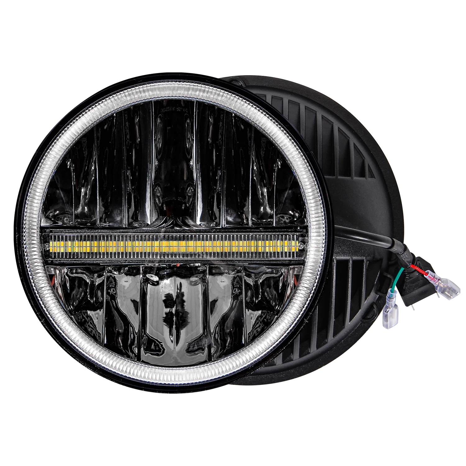 

7inch Led Headlight Hi/Low H4 car Led Light with Halo Angle Eye Headlamp For Jeep Wrangler Off Road Car Accessories