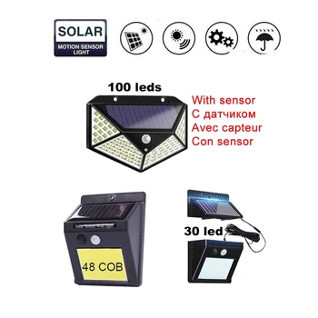 

Super Bright Solar Lights LED Solar Power Outdoor Motion Sensor Light,LED on Both Side Waterproof for Deck,Yard,Garden,Patio ind
