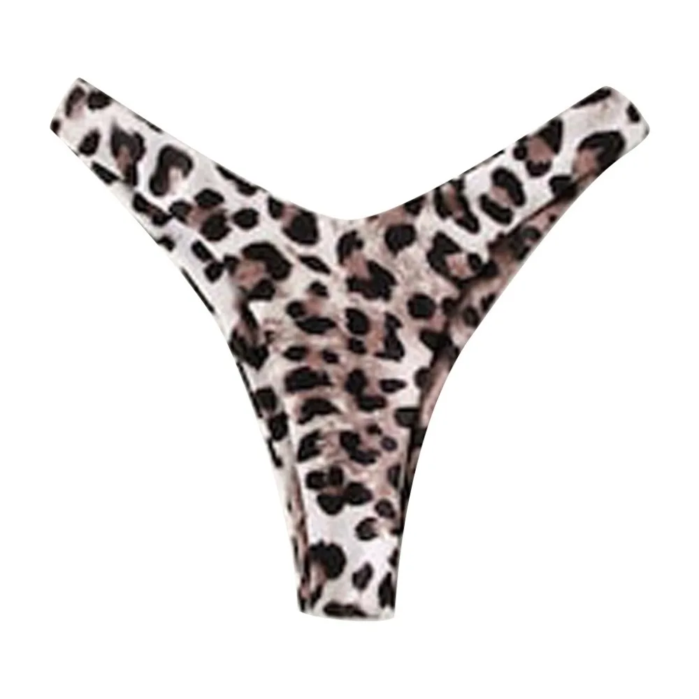 Women Bikini Bottom Tankini Swim Skirt Plus Size Bikini Leopard Swim Trunks Swim Skirt Build-in Brief Swimwear #3d23 (1)