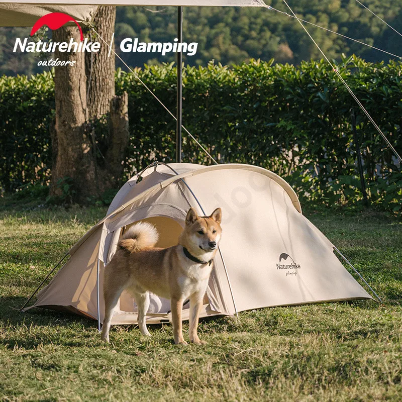 

Naturehike Mini HIBY Pet Tent Outdoor Fast Build Waterproof Double Door Dog/Cat Nest Outdoor Ultralight 2.2kg Animal Dome House