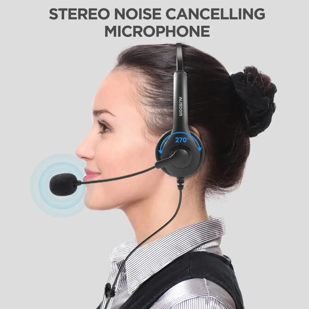 Ausdom Bs01 Wired Phone Headsets 