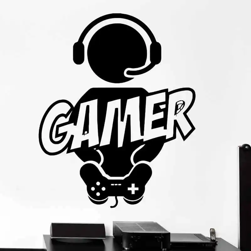 

Gamer Decal Gamer Wall Stickers Name Decal Poster Parede Home Decor Car Sticker